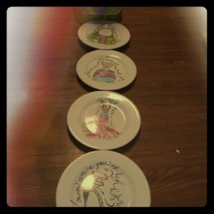✋ Painted Antique Ceramic Plates